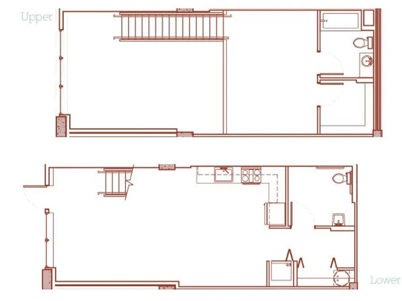 Youngstown Flats Apartments Floor Plan 1x1.5-10lw Youngstown Flats Apartments Floor Plan 1x1.5-10lw