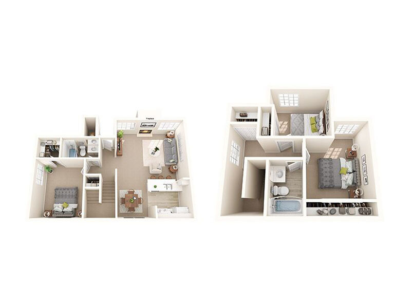 Mallard Pointe at Riverbend Apartments Floor Plan 3x2TH Mallard Pointe at Riverbend Apartments Floor Plan 3x2TH