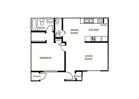 Floorplan for Falcon Glen Apartments