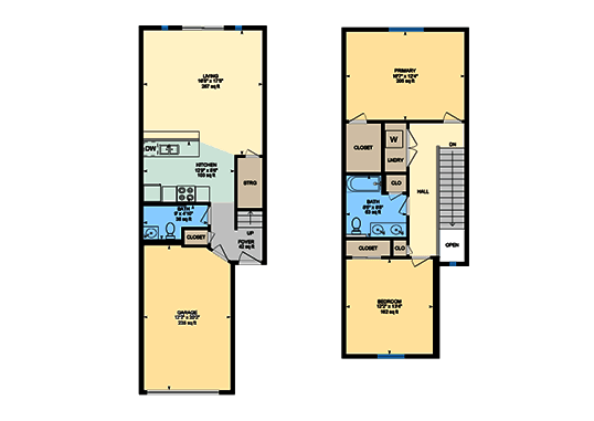 Floorplan for Zia Townhomes Apartments
