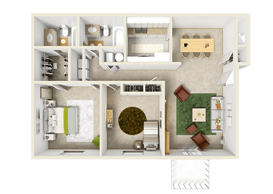Floorplan for Verandas at Rocky Ridge Apartments