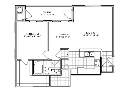 Floorplan for 2550 South Main Apartments