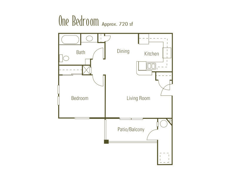 Arlington Creek Apartments Floor Plan 1x1 50% BOND Arlington Creek Apartments Floor Plan 1x1 50% BOND