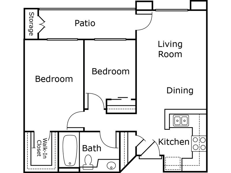 Valley Village Apartments Floor Plan 2x1 Valley Village Apartments Floor Plan 2x1