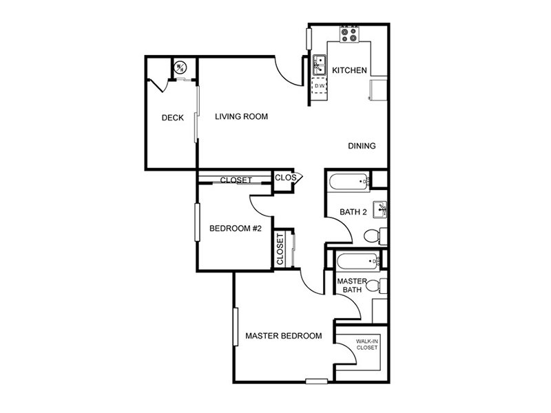 Summit Ridge Apartments Floor Plan 2x2 Summit Ridge Apartments Floor Plan 2x2