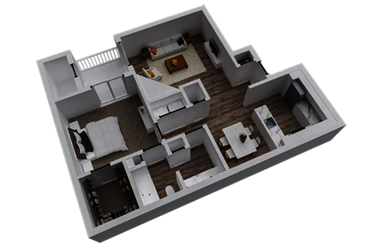 Floorplan for Quail Cove Apartments
