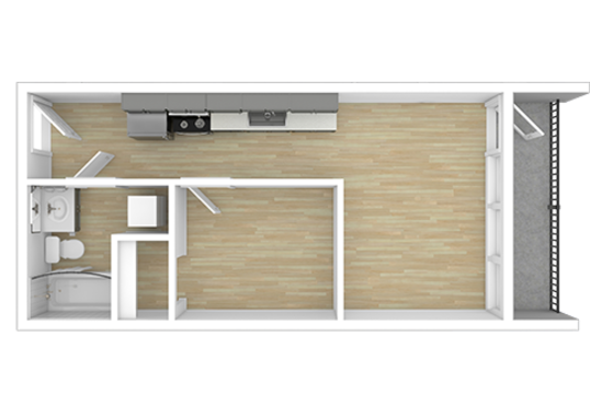 Floorplan for Bookbinder Apartments