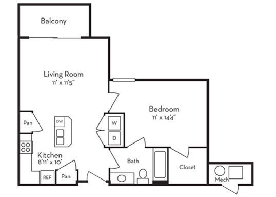 Floorplan for Legacy Ridge Apartments