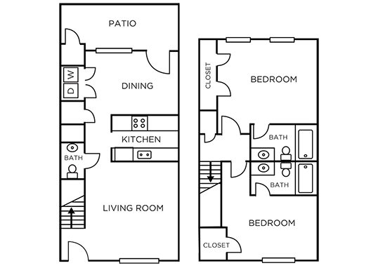 Floorplan for Mountain Brook Townhomes Apartments