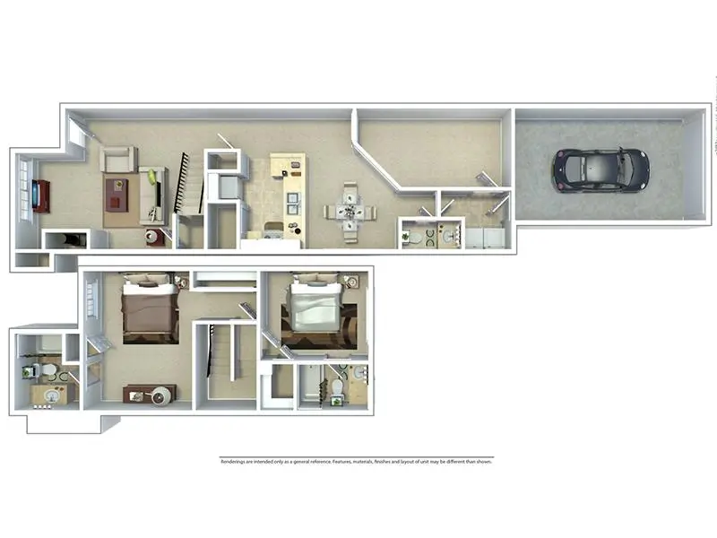 2x2.5TH1G floor plan at Hunters Woods
