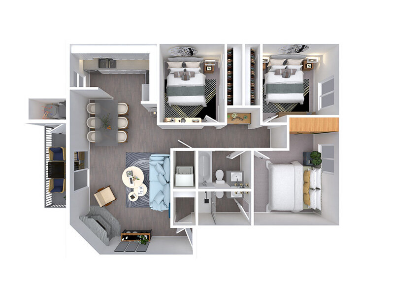 3x2S floor plan at Enclave at Redwood