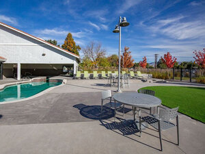 Pool with Outdoor Seating | Enclave at Redwood