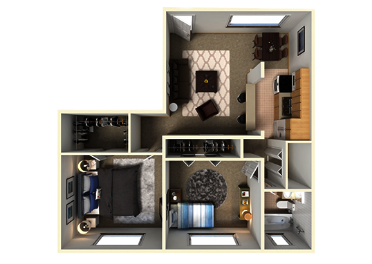 Floorplan for Bridge Square Apartments