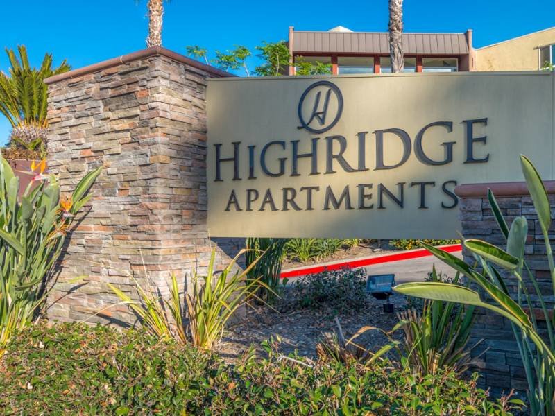 Monument Sign | Highridge Apartments