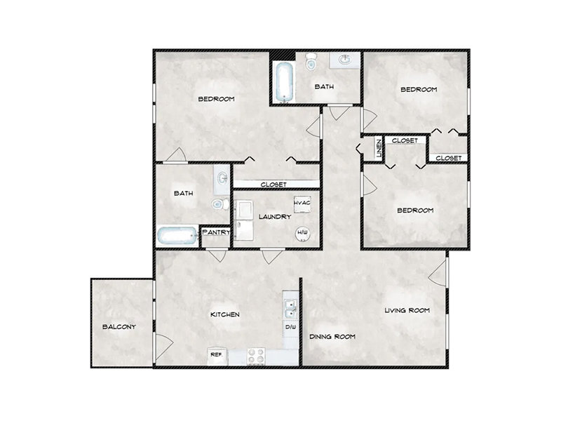 View floor plan image of C1 apartment available now