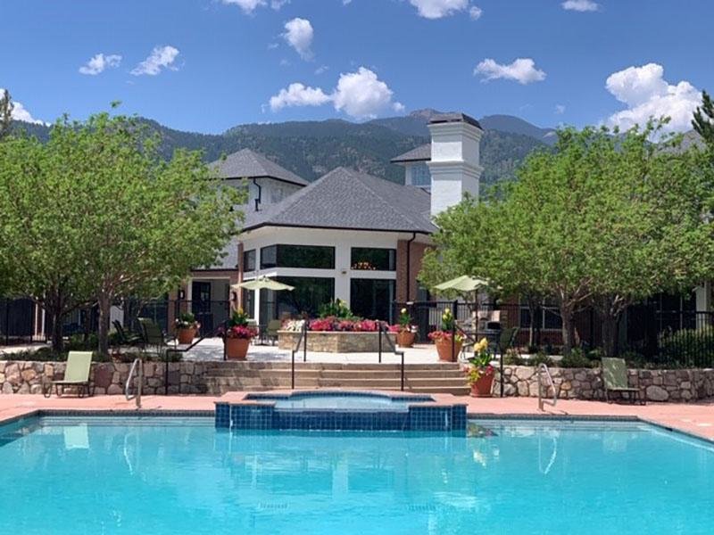 Clubhouse Exterior | The Retreat at Cheyenne Mountain | Apartments in Colorado Springs CO