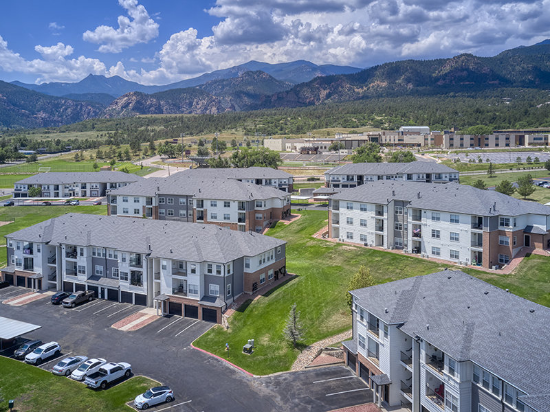 Aerial | Retreat at Cheyenne Mountain Apartments