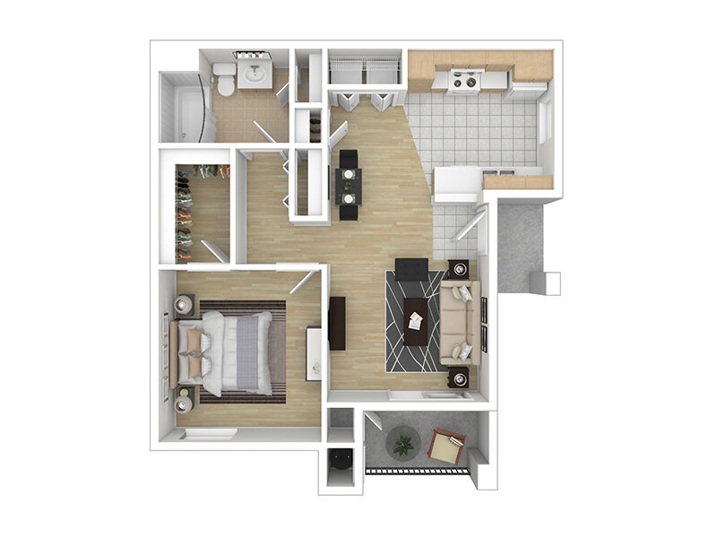 Fountain Springs Apartments Floor Plan One Bedroom