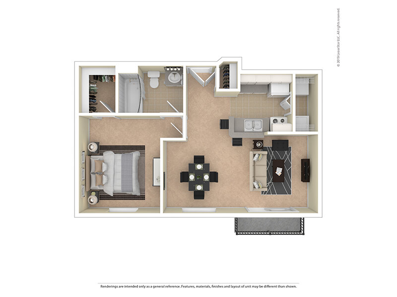 Dayton Meadows Apartments Floor Plan A1