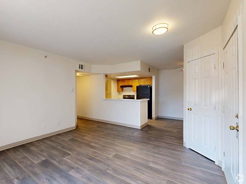 Front Room with Wood Like Flooring | Dayton Meadows