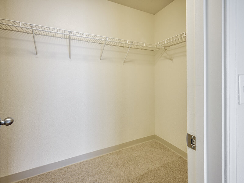 Closet with Hanging Rods and Carpeted Flooring | Dayton Meadows