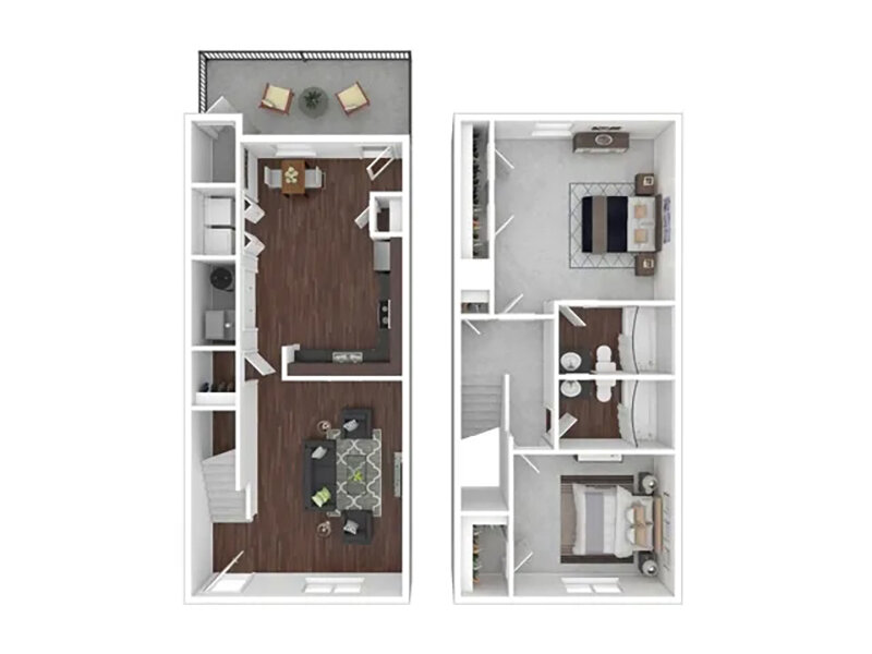 View floor plan image of 2x2TH-1093 apartment available now