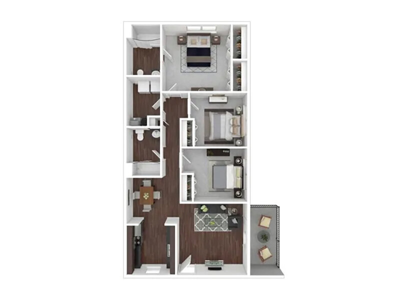 Greens of Northglenn Apartments Floor Plan 3x2-1048