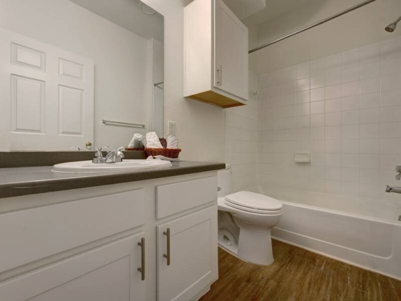 Bathroom | Village Crest Apartments in Commerce City, CO