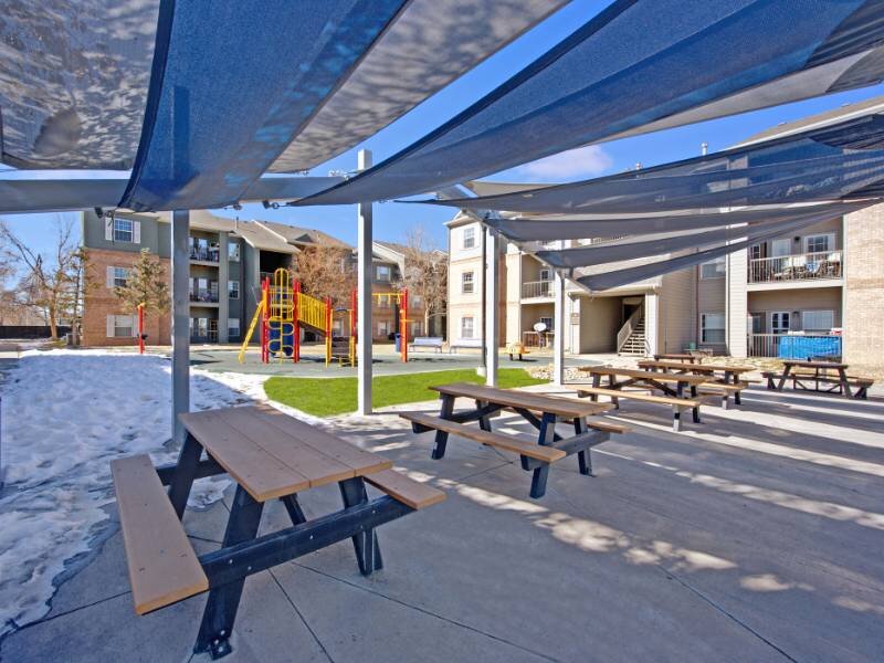 Picnic Area | Village Crest Apartments in Commerce City, CO