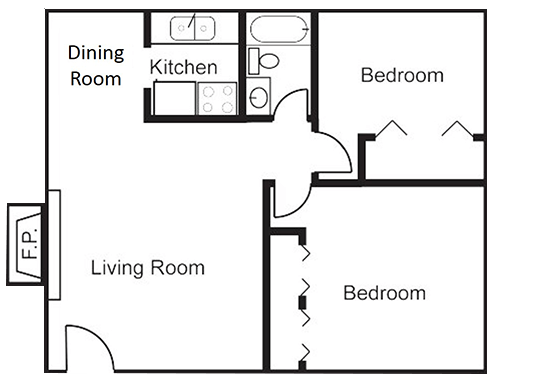 Floorplan for The Grove Apartments