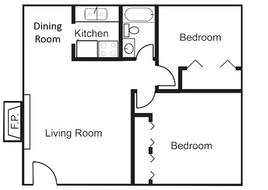 Floorplan for The Grove Apartments