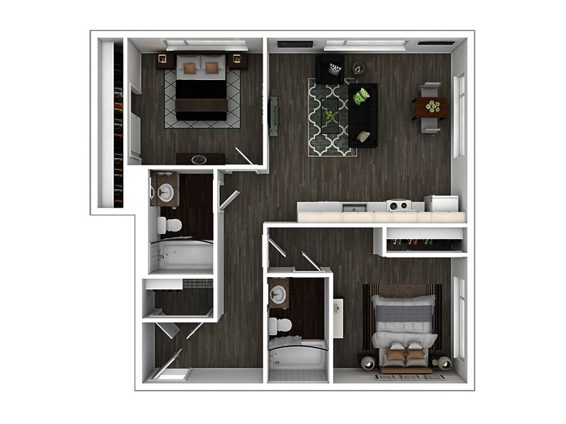 floor plan at Hana Apartments