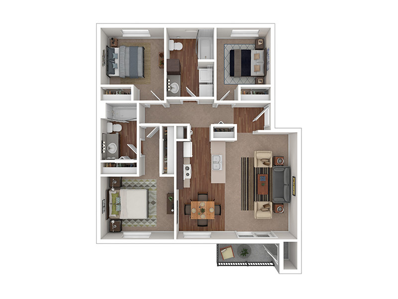 View floor plan image of 3x2 apartment available now