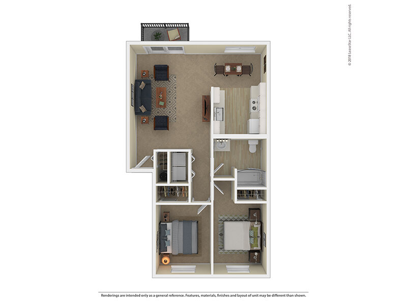 2x1 floor plan at Eagle Pointe Apartments