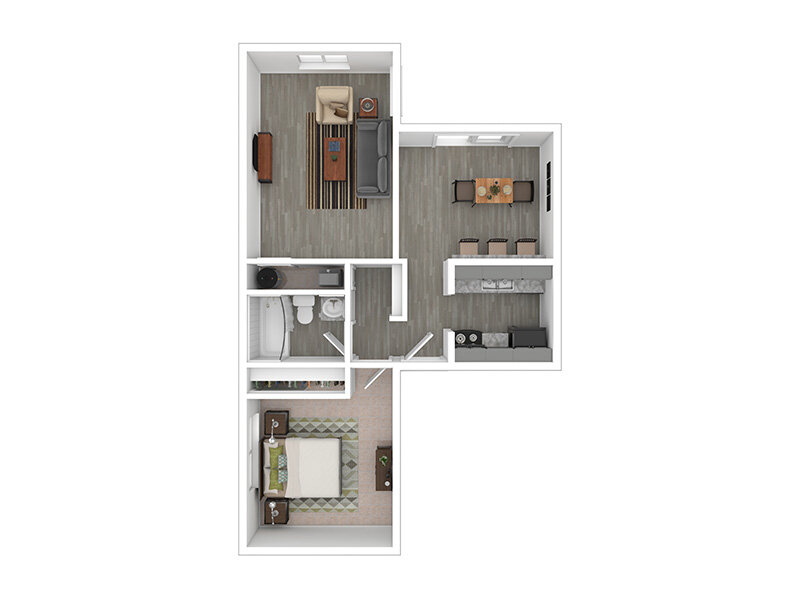 Mount Vernon Terrace Apartments Floor Plan 1x1 HUD