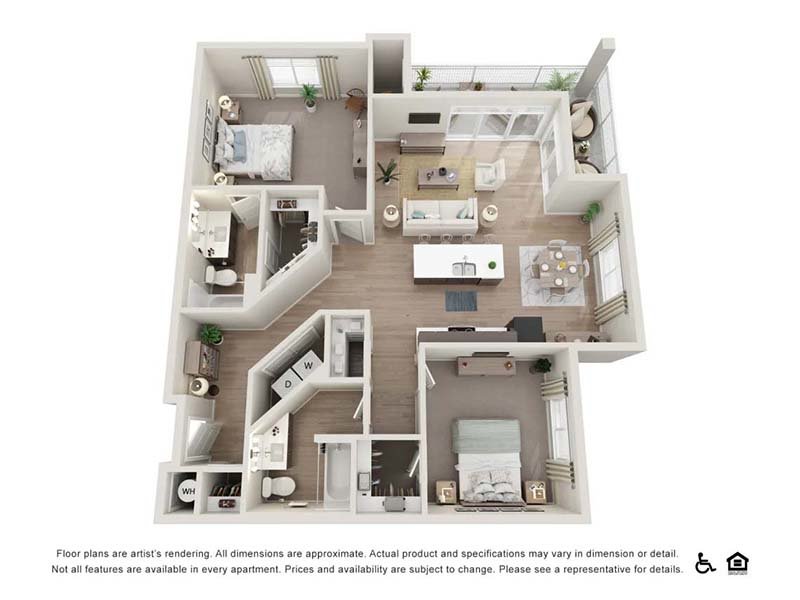 2X2-1220 Floorplan at Sorella