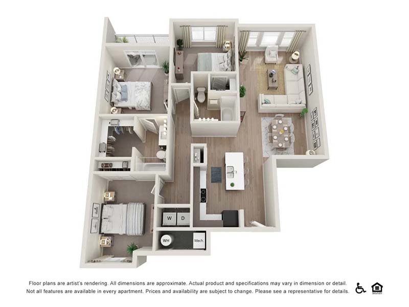 3x2-1227 Floorplan at Sorella