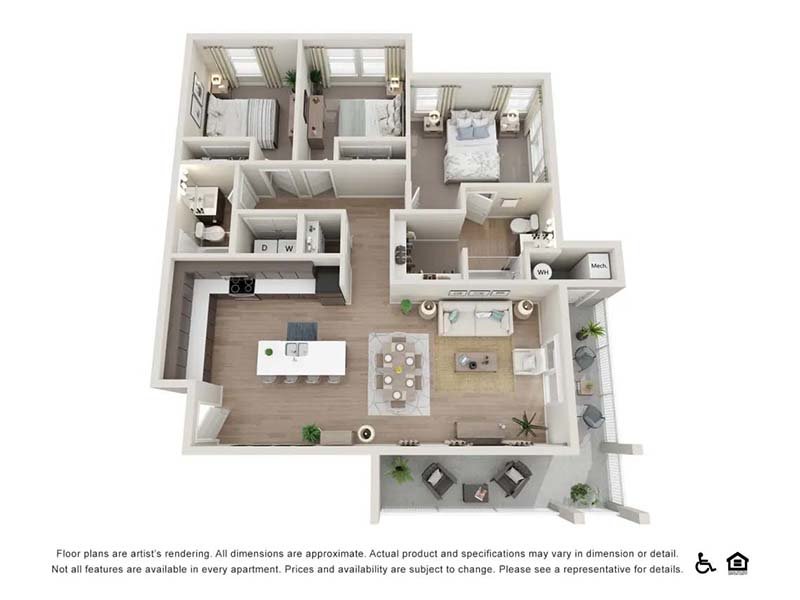 3x2-1222 Floorplan at Sorella
