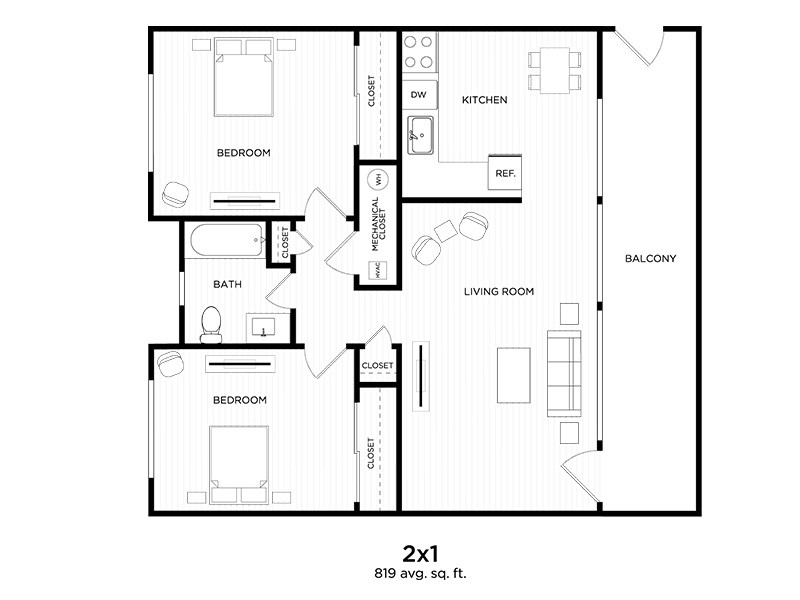2x1 floor plan at Nova at Terra Linda