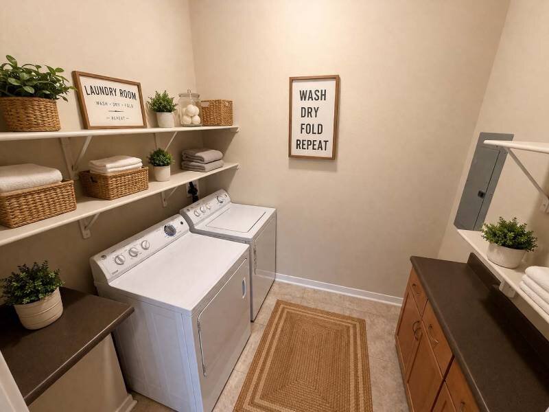 Staged Washer & Dryer | Residence at University Hills Apartments