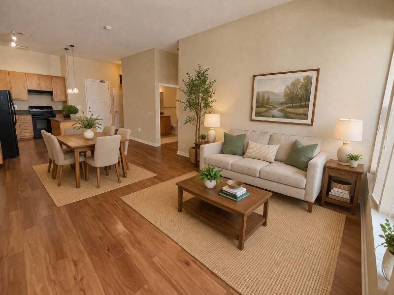 Staged Living Room | Residence at University Hills Apartments