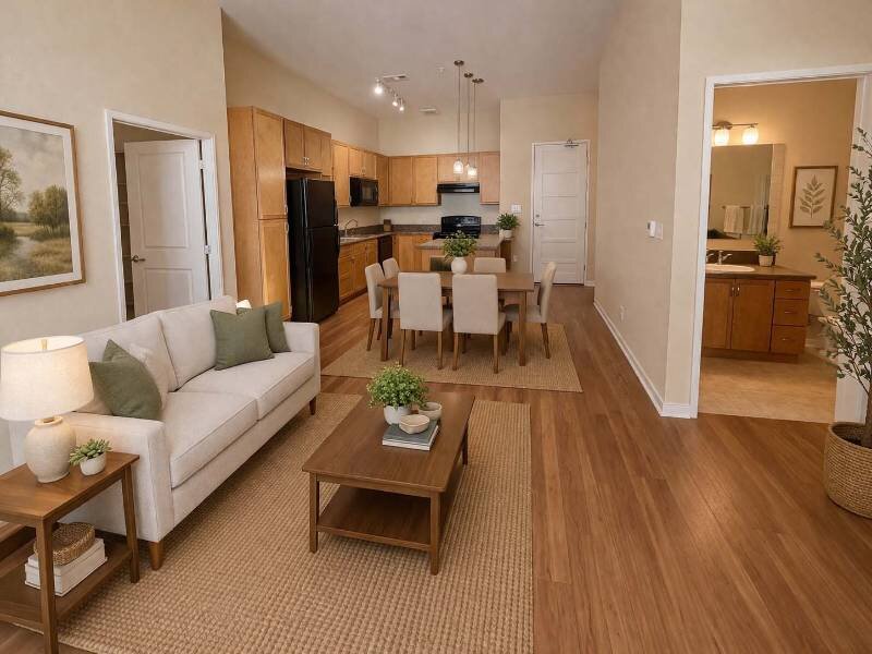 Staged Front Room | Residence at University Hills Apartments