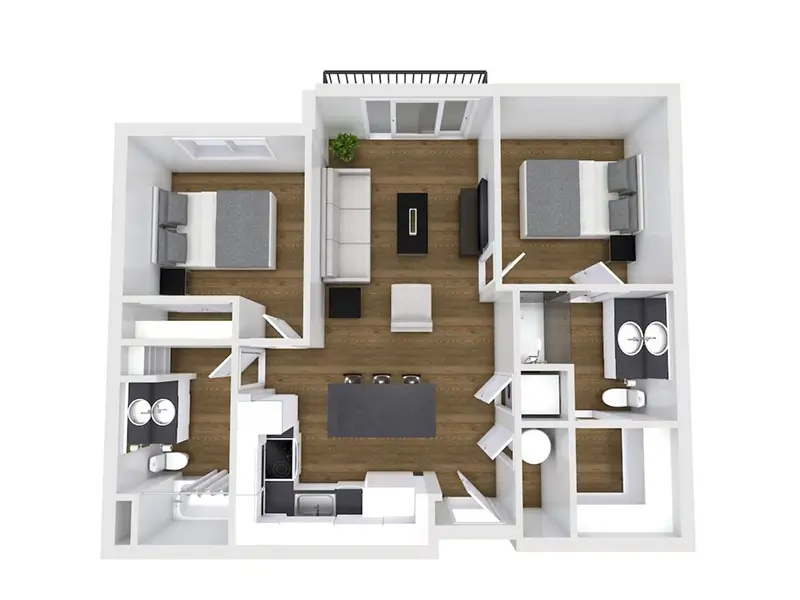2x2 A floorplan at 400 Element
