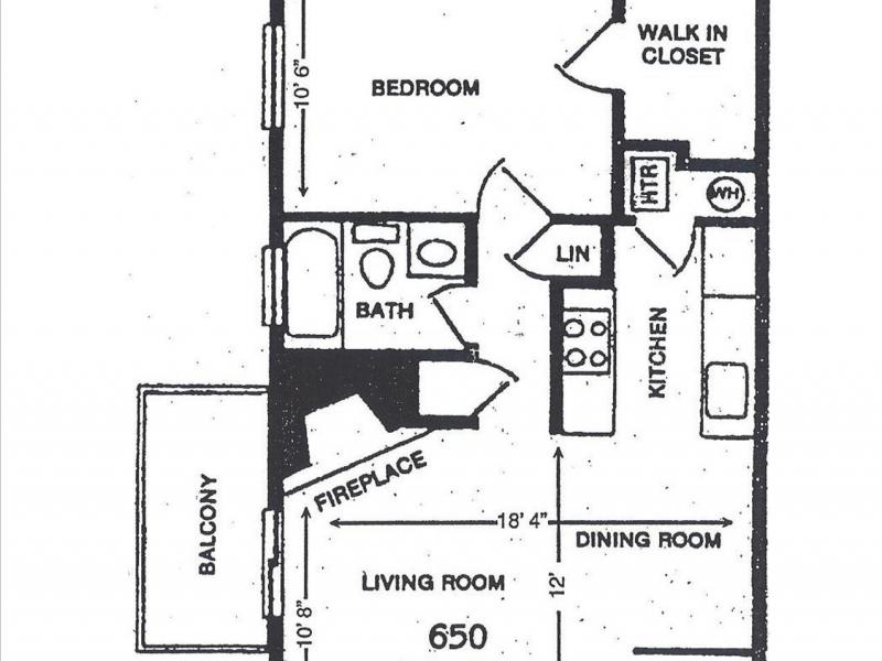 Edge at Fitzsimons Apartments Floor Plan 1 Bedroom 1 Bath