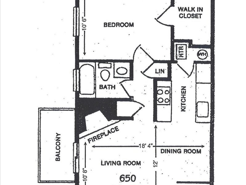 1 Bedroom 1 Bath Floorplan at Edge at Fitzsimons