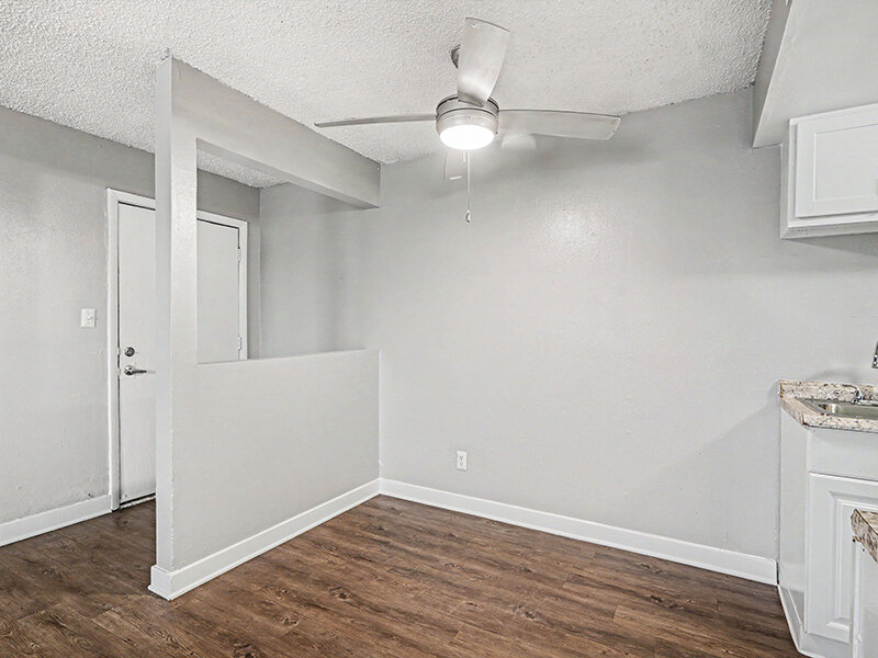 Bedroom Apartment View with Ceiling Light and Wood Styled Flooring | Innovation at Fitz