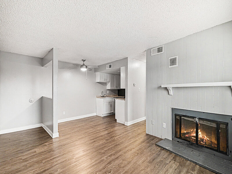 Living Room with Wood Styled Flooring | Innovation at Fitz
