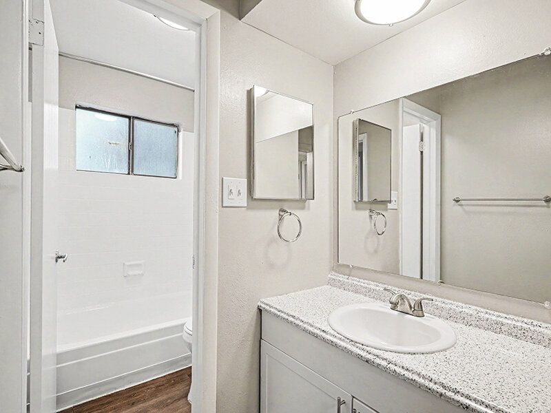Bathroom with Mirror and Sink | Innovation at Fitz