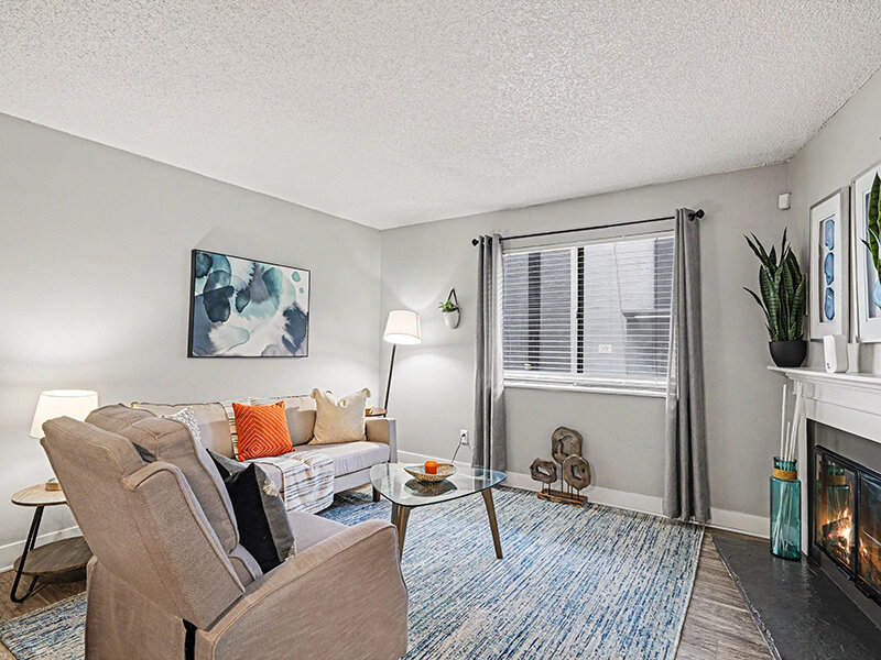 Staged Living Room with Sofa and Window | Innovation at Fitz