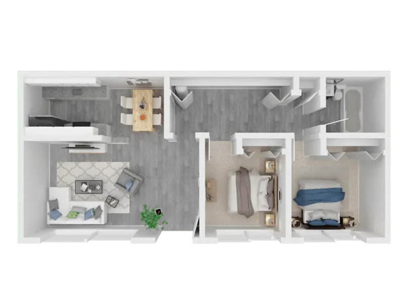 2x1-745 Floorplan at Aspire Sacramento